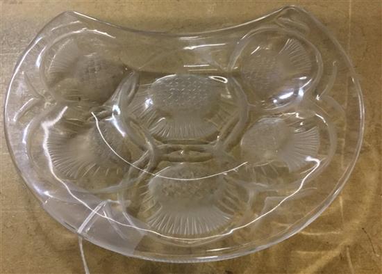 Lalique thistle pattern glass dish